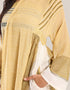 Printed long coat with shawl collar